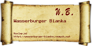 Wasserburger Bianka névjegykártya